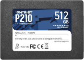 Накопитель SSD Patriot P210 512GB, SATA 2.5", P210S512G25, 520/430, RET