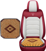 NOVA BRIGHT (коврик) массажная деревянная, бежевая с рисунком, противоскользящая основа 48144