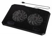 Подставка для ноутбука Hama (00053065) 15.6"370x270x30мм 23дБ 2x 140ммFAN 802г пластик черный