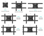 Кронштейн для телевизора Onkron M7L черный 40"-75" макс.68.2кг настенный поворот и наклон