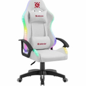 Кресло игровое Defender FACTOR X RGB экокожа белый (64046)
