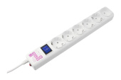 Сетевой удлинитель PowerCube SPG(5+1)-16B-0,5M 6 роз. 0.5 м белый