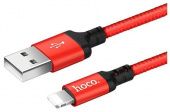 HOCO (19153) USB 2.0 HOCO X14, AM/LIGHTNING M, черно-красный, 2м