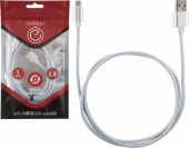 ENERGY Кабель ET-01 USB/MicroUSB, цвет - серебро (006370)