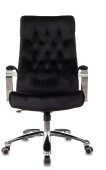 Кресло руководителя Бюрократ T-9928SL Fabric черный Italia Black крестов. металл хром