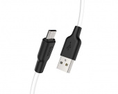 HOCO X21 "Plus" USB-microUSB 2.4A 1M белый/черный