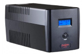 EXEGATE POWER SMART ULB-1000 LCD (1000VA/2 евророзетки/2 розетки IEC320/USB)