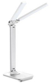ULTRAFLASH (15163) UF-819 C01 белый (Led, светильник настольный, 12Вт, 6000К, 3 ур.яркости, 2 плафона, кожа)