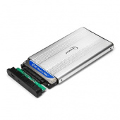 GEMBIRD EE2-U2S-5-S внешний корпус 2.5", серебро, USB 2.0, SATA, металл (13140)
