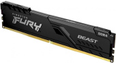 Память DDR4 8Gb 3200MHz Kingston KF432C16BB/8 Fury Beast Black RTL Gaming PC4-25600 CL16 DIMM 288-pin 1.35В single rank с радиатором