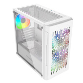Корпус Powercase Mistral Micro D3W ARGB, Tempered Glass, 2x 140mm ARGB PWM+1x 120mm ARGB PWM, белый, mATX  (CMMDW-A3)