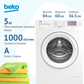 Стиральная машина Beko WRS5512BWW белый