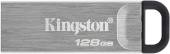 Флеш Диск Kingston 128Gb DataTraveler Kyson DTKN/128GB USB3.1 серебристый/черный