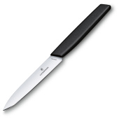 Нож кухонный Victorinox Swiss Modern (6.9003.10) стальной универсальный лезв.100мм прямая заточка черный
