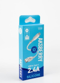 AKSBERRY (6972969383187)X156 Silicone Type C 2,4A 1M (белый)