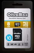 OLTRAMAX MicroSDHC 8GB Class10 + адаптер SD