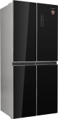 Холодильник Weissgauff WCD 337 NFB черное стекло (трехкамерный)