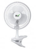 RIX RDF-1500W Вентилятор бытовой настольный прищепка цвет белый 15Вт