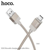 HOCO (6942007646796) X110m для micro USB , 1 м, Gold