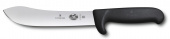 Нож кухонный Victorinox Butchers Safety Nose (5.7403.18L) стальной разделочный для мяса лезв.180мм прямая заточка черный