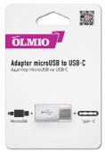 OLMIO Переходник microUSB - TYPE-C белый (38770)