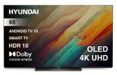 Телевизор OLED Hyundai 65" H-LED65OBU7700 Android TV Frameless черный/черный 4K Ultra HD 120Hz DVB-T DVB-T2 DVB-C DVB-S DVB-S2 USB WiFi Smart TV