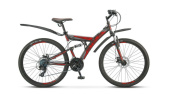 STELS Focus MD 24" 18-SP V010*LU098194*LU091325 *16" Красный/чёрный
