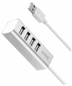 HOCO (6957531038146) HB1 4хUSB серебро