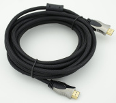 Кабель HDMI (m)/HDMI (m) 5м. феррит.кольца Позолоченные контакты