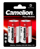 Батарея Camelion Plus Alkaline LR20-BP2 D 20000mAh (2шт) блистер