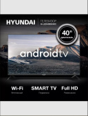 Телевизор LED Hyundai 40" H-LED40BS5002 Android TV Frameless черный FULL HD 60Hz DVB-T2 DVB-C DVB-S DVB-S2 USB WiFi Smart TV