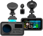 Видеорегистратор с радар-детектором TrendVision Real 4K 2CH черный 170° 3840x2160 WiFi