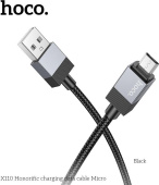 HOCO (6942007646789) X110m для micro USB , 1 м, Black