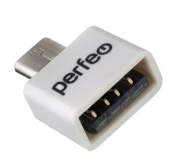 PERFEO (PF_B4997) adapter USB на micro USB c OTG (PF-VI-O010 White) белый