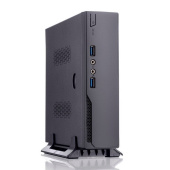 Корпус FoxLine Foxline FL-103-AD120-DC (2L) |FL-103-AD120-DC| mITX 120W ext., DC-converter, 2xUSB3.0, 1x40mmFan, |FL-103-AD120-DC| Black, VESA, power