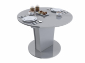BONMEBEL Bergamo Стол-трансформер-6 (круглый) эмаль серый глянец (2 пак.)