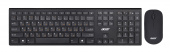 Клавиатура + мышь Acer OKR030 клав:черный мышь:черный USB беспроводная slim