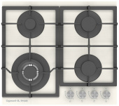 Встраиваемая газовая варочная панель Zigmund & Shtain M 26.6 I бежевый