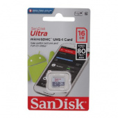 SANDISK 16GB MICROSDHC CLASS 10 ULTRA 80MB/S (GN3MN)