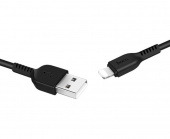 HOCO X20 Дата-кабель USB - Lightning 1М 2.0A круглый черный