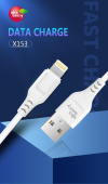 AKSBERRY Дата-кабель USB AKSBERRY X153 для LIGHTNING 2.4 (белый)