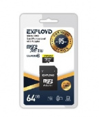 EXPLOYD MicroSDXC 64GB Class10 + адаптер SD (95MB/s)