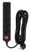 Сетевой фильтр PC Pet AP01006-5-B 5 роз. 5м черный