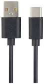 PERFEO (U4703) USB A вилка - Type-C вилка, 2.4A, черный, длина 1 м., Type-C ONE
