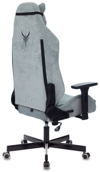 Кресло игровое Knight N1 Fabric серо-голубой Light-28 с подголов. крестовина металл