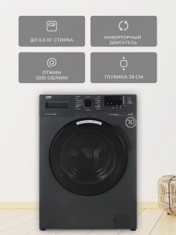 Стиральная машина Beko WSPE 6H612A черный