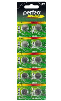 PERFEO LR44-10BL A76 G13 ALKALINE CELL (10)