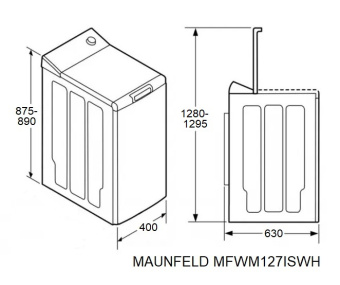 Стиральная машина Maunfeld MFWM127ISWH белый