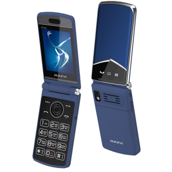 Мобильный телефон Maxvi E11ds Blue-Silver синий/серебристый
