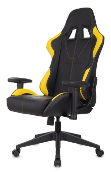 Кресло игровое Zombie VIKING 5 AERO черный/желтый эко.кожа с подголов. крестов. пластик